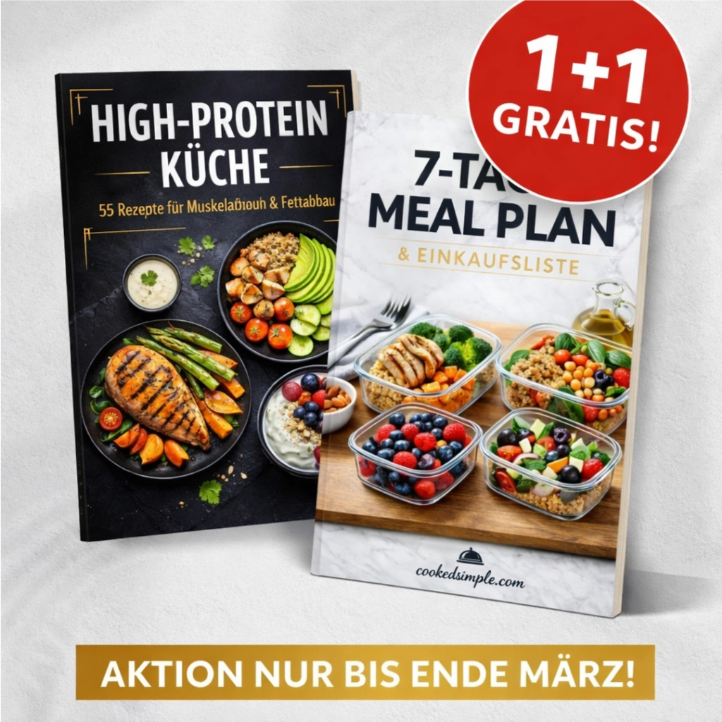 [1+1 GRATIS] High-Protein Küche: 55 Rezepte + Bonus Meal Plan